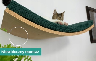Półka ścienna dla kota, wisząca FALA 95 cm NP SH-W-W95UR