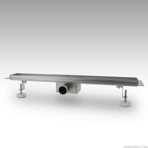 Odpływ liniowy Czarny Szklany z syfonem 80cm