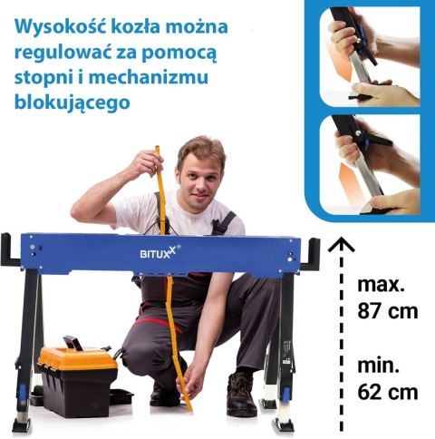 Składany koziołek roboczy 2 sztuki